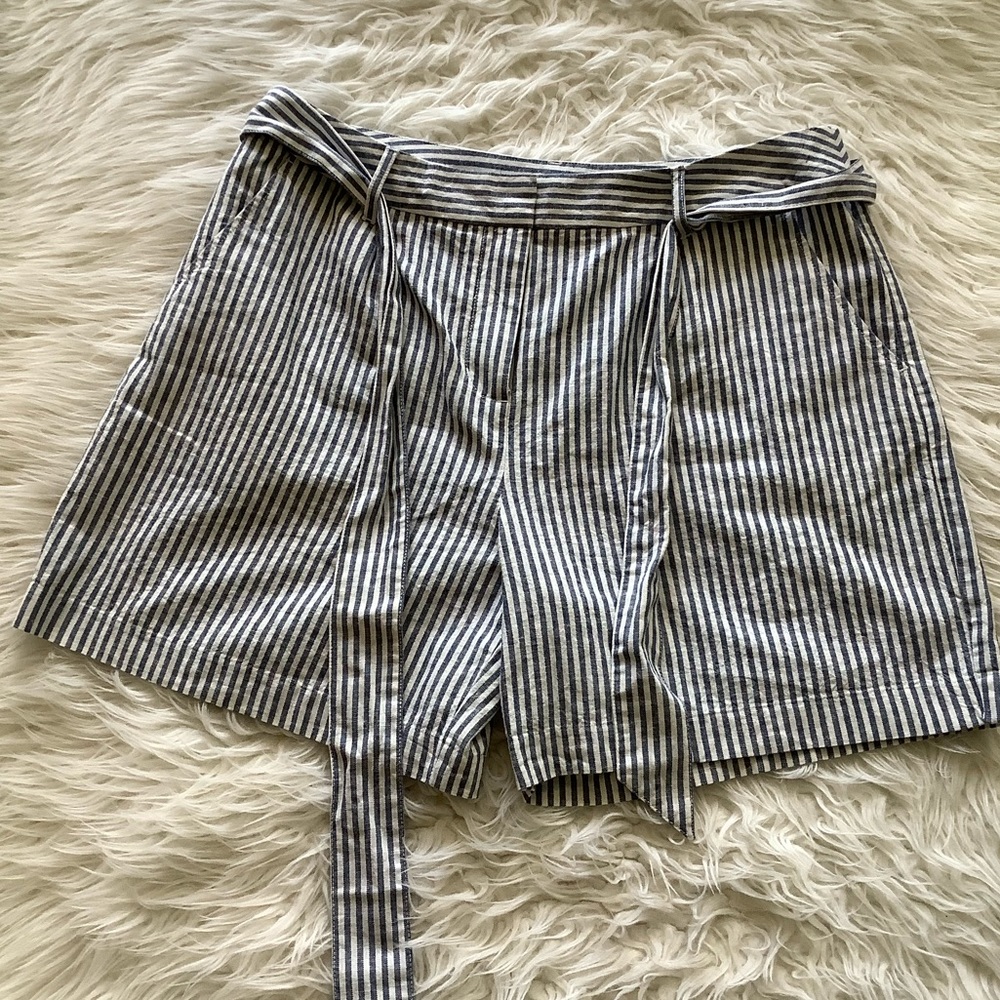Boden Stripe Paper Bag Waist Short size 10